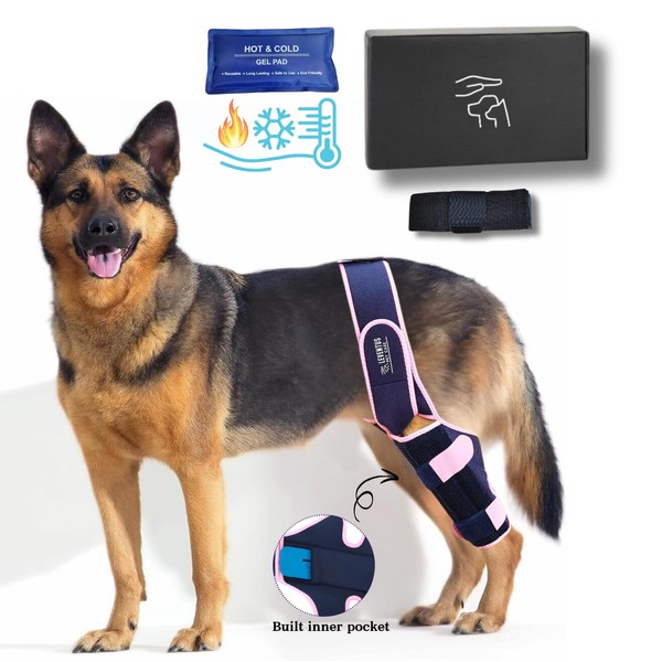 Pink - Dog Knee Brace for Torn ACL, CCL, and