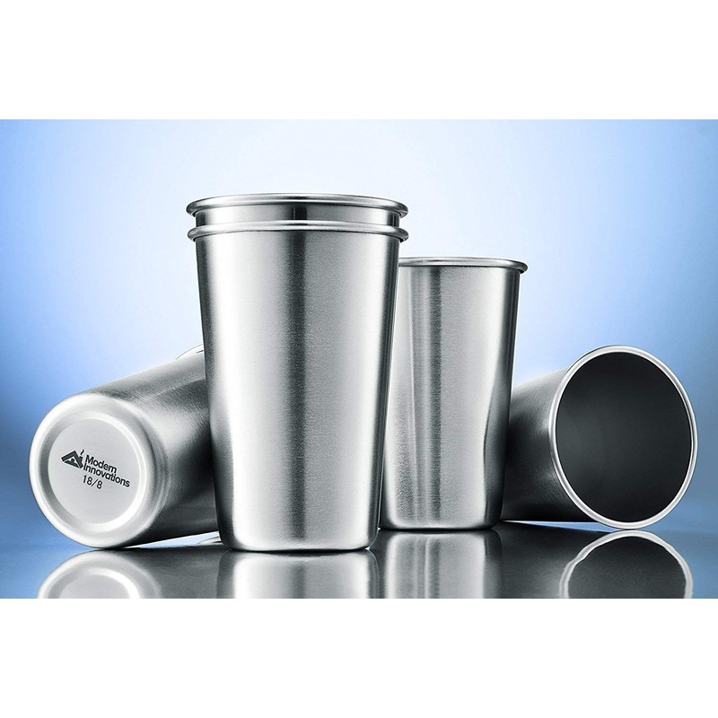 16 Ounce Stainless Steel Pint Cups - Stackable Pint Cup