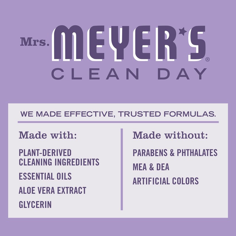 MRS. MEYER'S CLEAN DAY Liquid Dish Soap, Biodegradable Formula, Lilac,