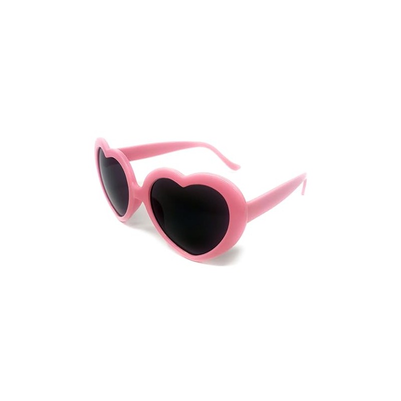 WS UK Adults Heart Shape Sunglasses with UV400 Protection (Pastel