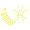 World Walk Super Cub C125 Rim Sticker Neon Lemon rim-1_lem