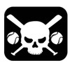 thatlilcabin - Skull Baseball bat AS1275 6" Baseball car Sticker