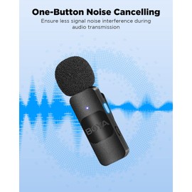 Boya BY-V20 USB-C Wireless Microphone,Mini Lapel Mic with NoiseCancelling Compatibale with Android/Type-C Smartphone Laptop for Youtube Speaking Podcast Facebook Vlogging Video Recording