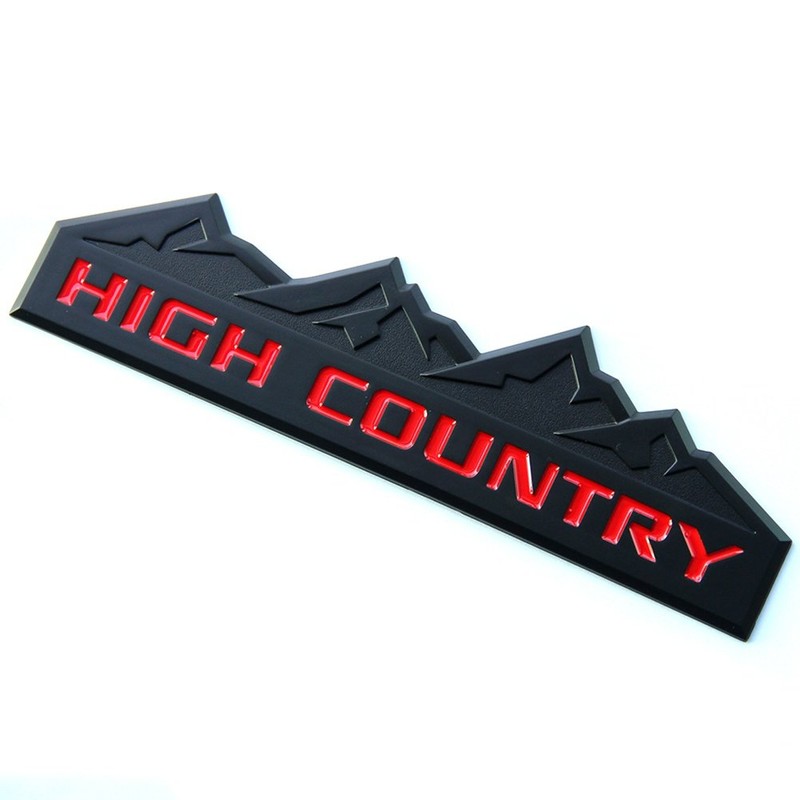 Yoaoo 3x Genuine Black High Country Emblem Badges Door Tailgate