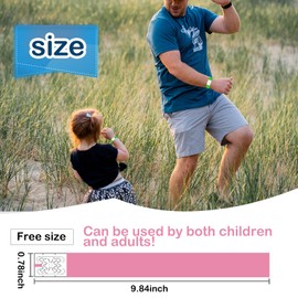 300 Pcs Waterproof Neon Paper Wristbands for Events, Paper Wristbands Available in Five Vibrant Colors, Adhesive, Tamper-Proof ID Bands for Parties, Concerts, Hospital, and VIP Identification (Pink)