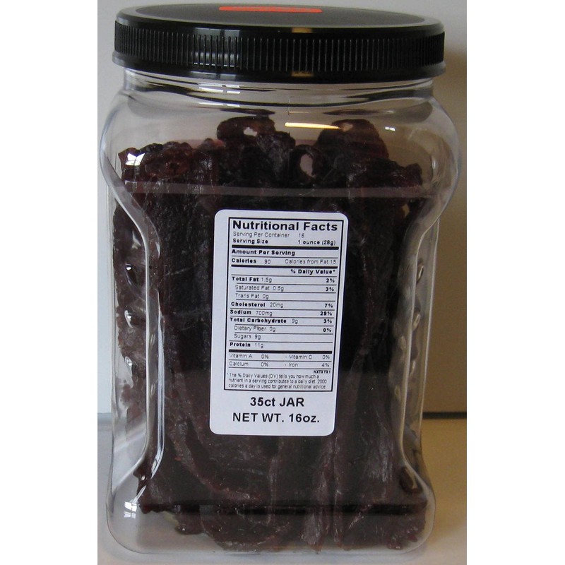 1/2 Gallon Jar Reser's Teriyaki Beef Jerky 1 Pound of