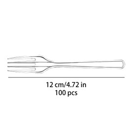 U-Vathing Disposable Plastic Forks Bulk, 100 Pcs Thicken and Harden Clear Forks, Party Forks Sturdy and Durable Utensils Nice Flatware for Party Picnic Barbecue Restaurant Dinner Dessert (Clear)