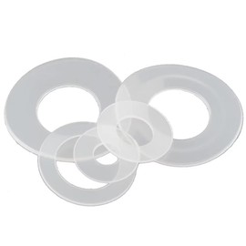 FEEIMOL Plastic Flat Washers Clear Nylon Seal M20 x 30 x 1.0 mm (Pack of 80)