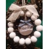 Wooden Bead Christmas Ornament/farmh