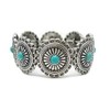 Emulily Turquoise Western Concho Design Stretch Bracelet Navajo