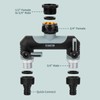 Tesmotor 2-Way T Distributor for Taps, 2 Distributors 3/4 Inch