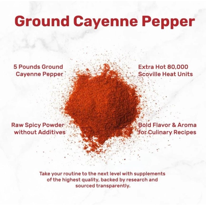 DEAL SUPPLEMENT Cayenne Pepper Powder 5 Pounds, Extra Hot, Great