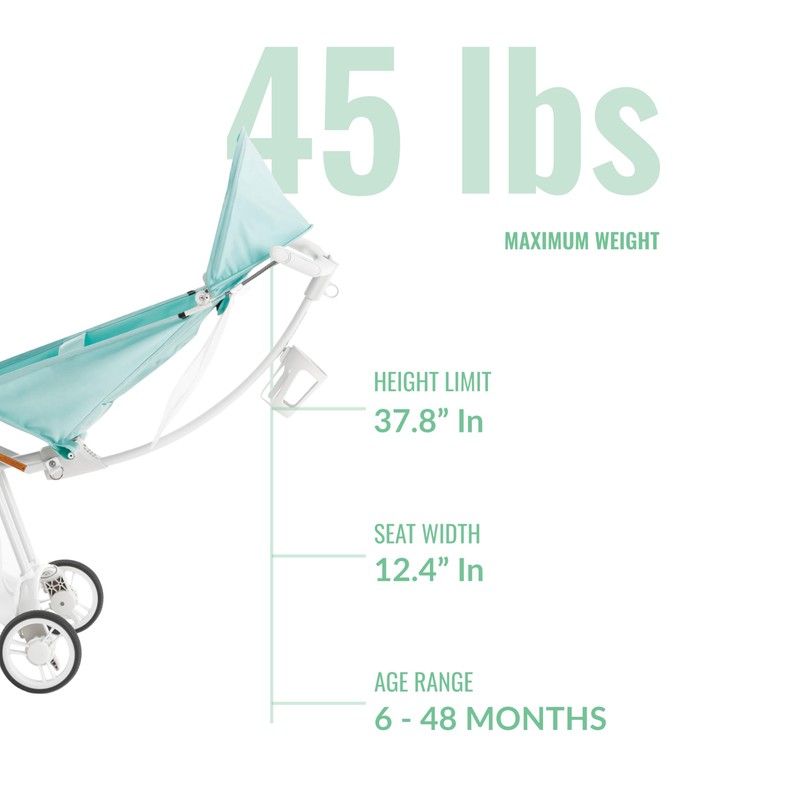 Evolur Roamer Ultra Lightweight Stroller, Compact One-Hand Self-Standing Fold Travel