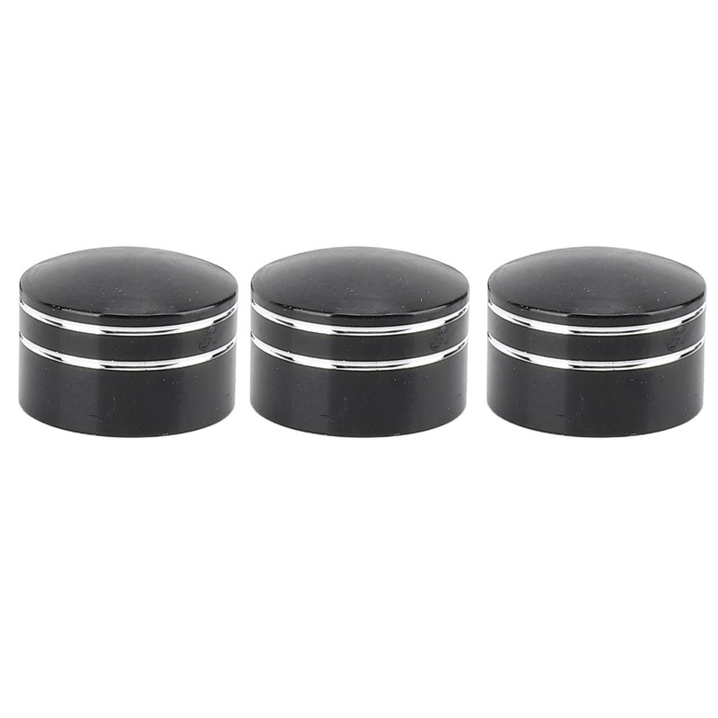 10PCS Motorcycle Head Bolt Cover CNC Aluminum Black Round Grooved