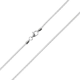 Avesano 101081-0 Women's Popcorn Necklace 925 Silver (Width 1.8 mm) Silver Chain without Pendant (Length 40 cm to 70 cm), Sterling Silver, No Gemstone