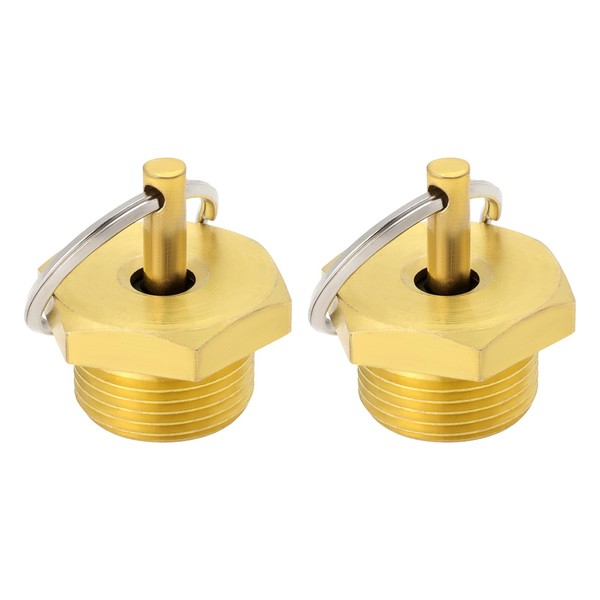 SG Store 2Pcs M22x1.5 Brass Drain Valve External Thread 27mm
