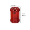 KUM #430-M1 Transparent Barrel Single Hole Pencil Sharpener - Red