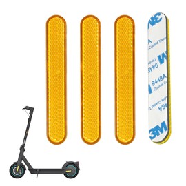 HAFRILY 4 x E Scooter Side Cover Reflector for E Scooter, Front and Rear Wheel Cap Reflector Block, Compatible Segway Ninebot Max G30/G30D/G30E/G30LP Series (Yellow)