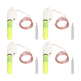 4 Pcs Fishing Glow Sticks Rod Tip LED Glow Sticks Green Waterproof LED Night Fishing Bite Alarm for Fishing 3 Lights