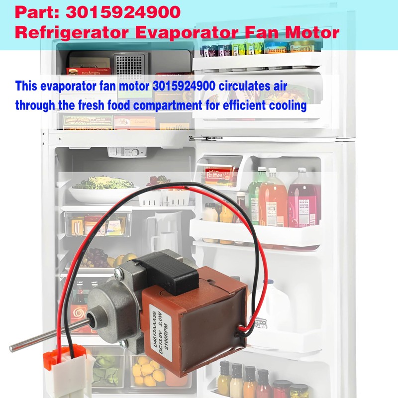 3015924900 Refrigerator Evaporator Fan Motor D4612AAA36 Compatible with Kenmore Fits