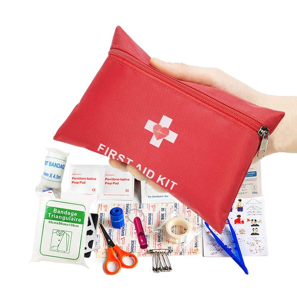 First Aid Kit, 96-Piece Survival Emergency Equipment First Aid Kit for Home, Office, Car, Camping, Hiking, Sports, Rescue