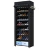 UDEAR 10 Tier Shoe Rack 9 Grids with Dustproof Cover