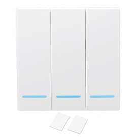 Wireless Light Switch Smart Remote Control Switch Wall Switch 433MHz for Home Office 3 Gang
