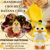 Inspirational Gifts for Women Positive Crochet Chicken Banana Decor
