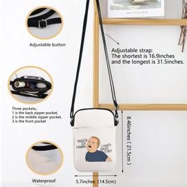 King Hill Quote Gift King Hill TV Series Fans Messenger Bag King Hill Cartoon Shoulder Bag Bobby Character Inspired Gift (Purse CB CA)