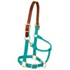 Weaver Leather Nylon Adjustable Breakaway Horse Halter, Yearling, Emerald Green