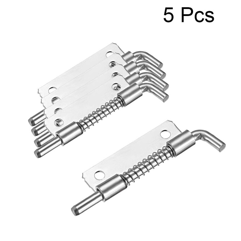 sourcing map 5pcs Carbon Steel Lock Bolt Spring Loaded Pin