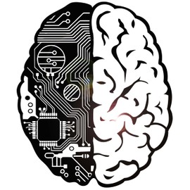 Vinyl Wall Decal Brain Chip Engineer Geek Computer Artificial Intelligence Stickers (374ig) Flame Red