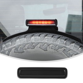 Linskip 3rd Brake Light Lamp Cover Compatible with 2018-2024 2025 Jeep Wrangler JL 4XE JLU, Rear High Centre Third Brake Guard Trim for Jeep Wrangler Accessories(Smoke Dark)