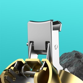 Aus Banner AUSBANNER German Professional Stainless Steel Mini Nail Clippers, Ultra Sharp and Sturdy Fingernail and Toenail Clippers, Foldable Portable Nail Clippers with Owl Patterns (Gold)