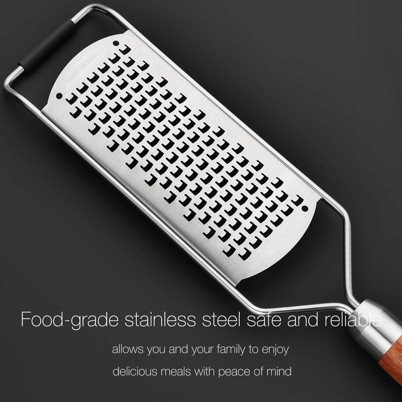 KULUNER Professional-Grade Lemon Zester with Ultra-Coarse Blades, Heavy-Duty Cheese/Vegetable Grater,
