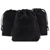 LYSXP Black Velvet Bags With Drawstring 25pcs Jewelry Pouches Candy