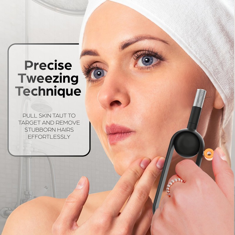 Epilady Precision Coil Tweezer, Facial Hair Remover with Ergonomic Design,