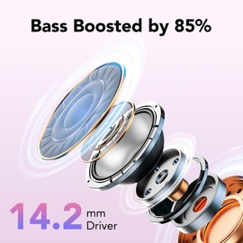 Ear Buds Wireless Earbuds, 50Hrs Playtime Bluetooth Earphones, Bluetooth Headphones 5.3, In Ear with 4 ENC Call Noise Cancelling Mics, Bass Boost 85%, Mini Earbuds IPX7 Waterproof, USB-C(Pink)
