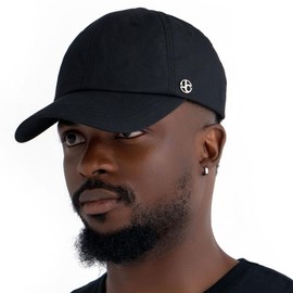 UNDERCONTROL Extra Large Oversized High Crown Ball Cap for XXL Big Head Hand Stitched Steel Label Relaxed Adjustable Closure Unisex Plus Size XL Cotton Dad Cap Korean (NC Black)