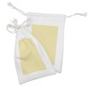 Ambesonne Floral Yellow Fabric Pouch Set of 2, Pastel Pattern