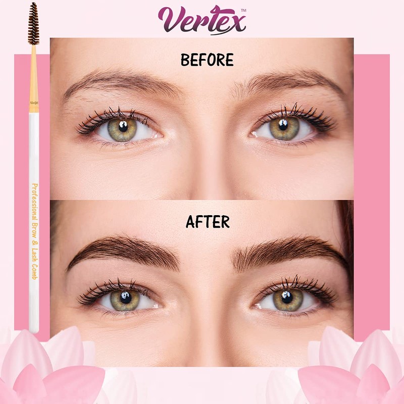 Vertex Eyebrow Brush Spoolie Comb - For Eyebrows Blending Brow