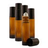 GreenHealth 6 Pack – Empty Roll-On Glass Bottles [Stainless Steel