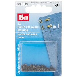 Prym Hooks and Eyes Brass 1 Black