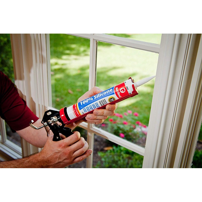 Red Devil 081650 100% Silicone Architectural Grade RTV Sealant, A
