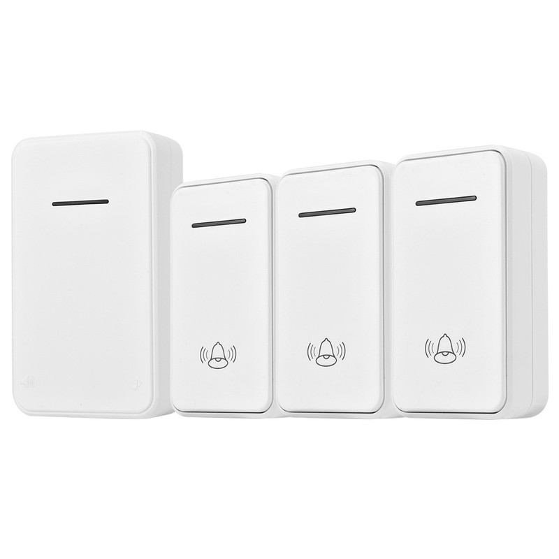 Home Wireless Battery operated Doorbell Waterproof Three to One Doorbell