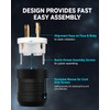 Yomiuwo 1 Pack NEMA L14‑30P Locking Plug 30 Amp Male 30A