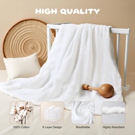 EXTSUD Hand Towels, 115 x 115 cm Baby Bath Towels Made of 100% Organic Cotton, Baby Towel, Bath Poncho for Children, Bathing, Swimming