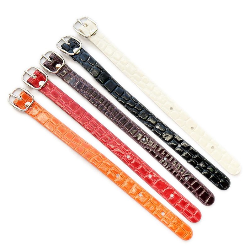 Trois anges Stylish Enamel Fabric Crocodile Pattern Nameplate Belt Replacement