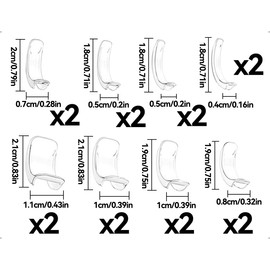 Emezddo Pack of 16 ring reducers, invisible, ring reducer, jewellery spacer, used for men, women, family, camping, travel, engagement, wedding, Resin