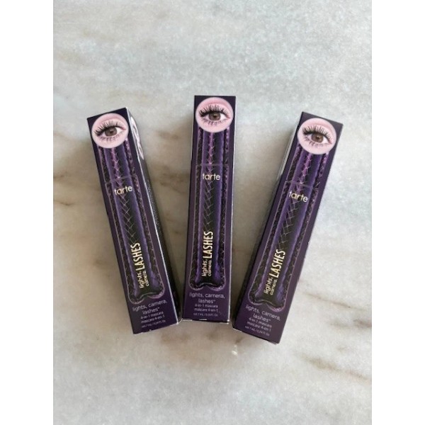tarte 3 pack-Tarte Lights Camera LASHES 4-In -1 Mascara Black